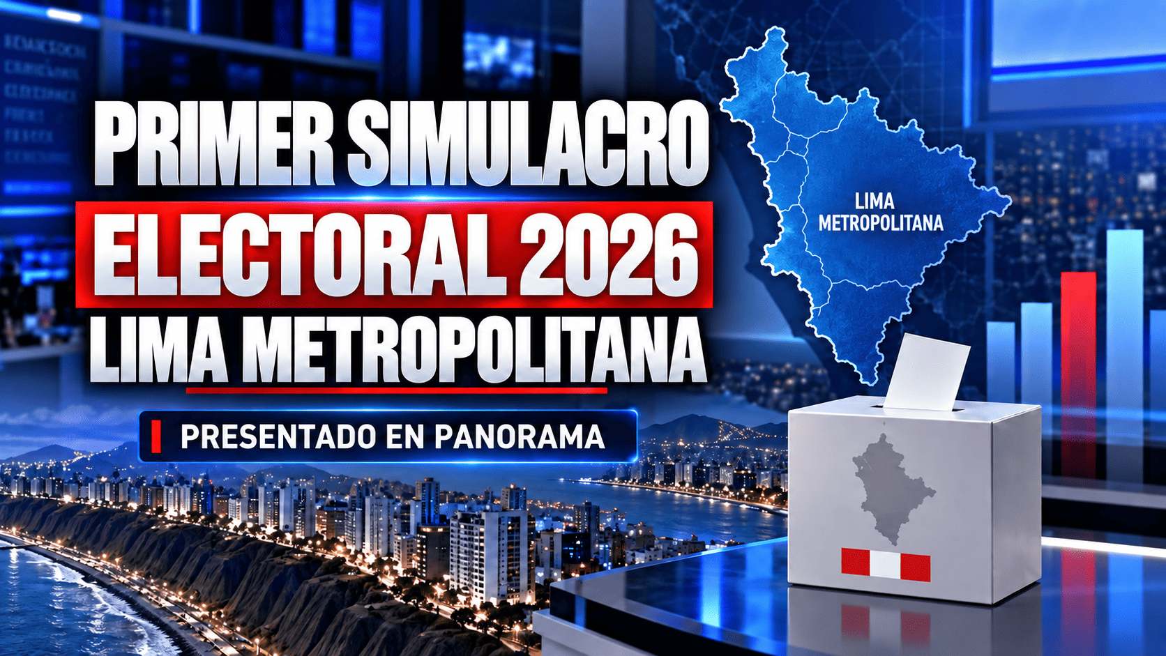 Simulacro electoral Lima 2026 presentado en Panorama