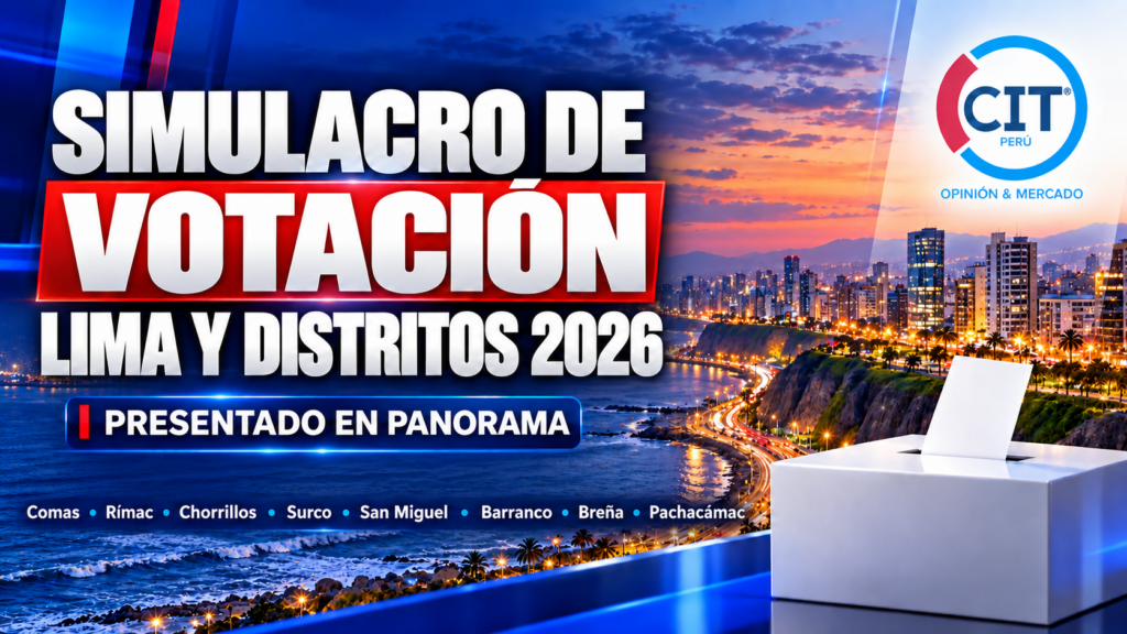 Portada del simulacro de votación en Lima y distritos 2026, presentado en Panorama